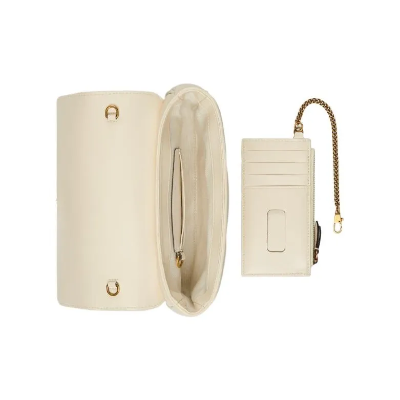 GUCCI GG Marmont Leather Shoulder Bag, Crossbody Bag Mini Women's Ivory White-6