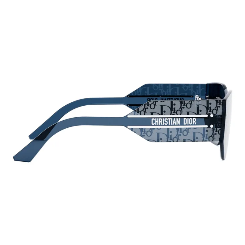 DIOR Acetate Irregular Shape Sunglasses Women's Blue-5