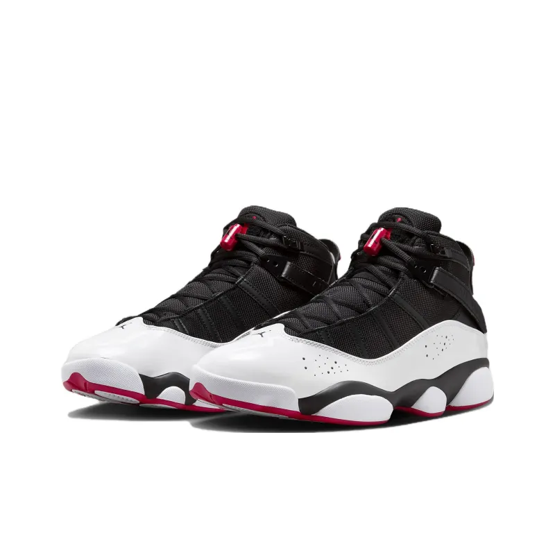 Jordan 6 Rings Black White Varsity Red-2