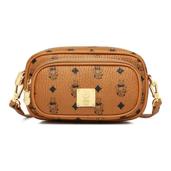 Disney Leather Boston Bag, Camera Bag, Crossbody Bag, Shoulder Bag Women's Brown