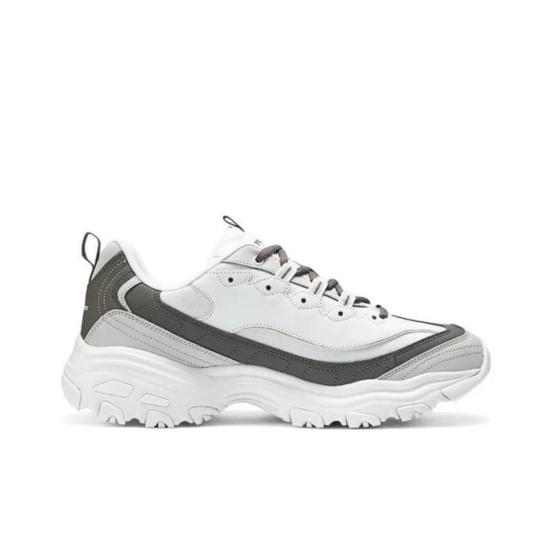 Skechers D'LITES 1.0 Wear resistant And Lightweight Low Top Casual Shoes Men's White Black-1