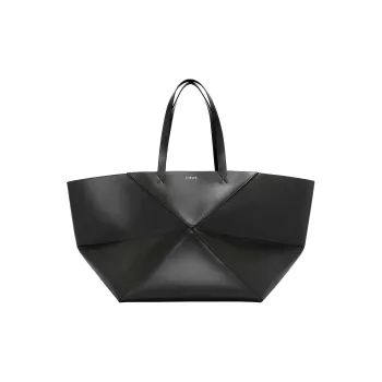 LOEWE Shiny Cow Leather Handbag Extra Large Women's Black