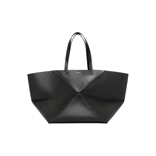 LOEWE Shiny Cow Leather Handbag Extra Large Women's Black