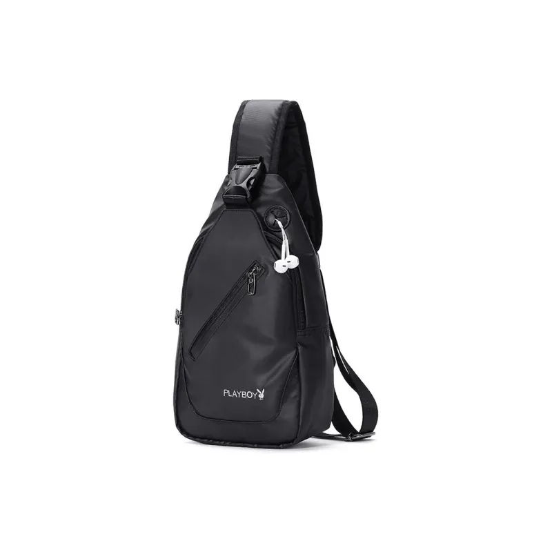 Playboy Fabric Crossbody Bag, Sling Bag Men's Black-1