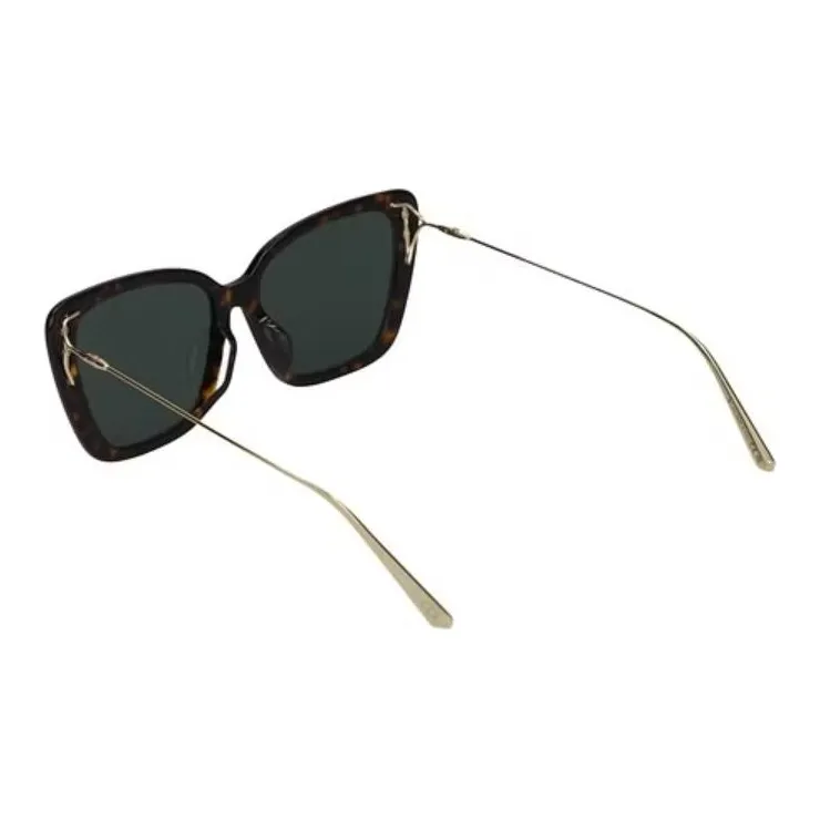DIOR Irregular Shape Sunglasses Women's Brown-1