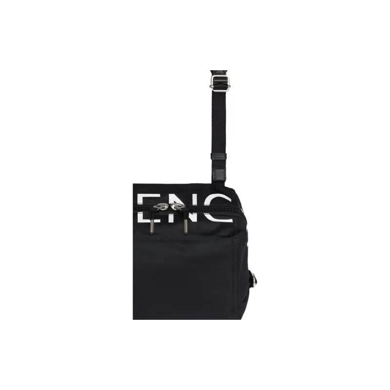 Givenchy Pandora Polyamide Handbag, Shoulder Bag, Crossbody Bag Small Size Men's Black & White-4
