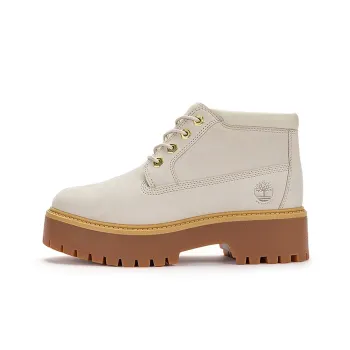 Timberland Stone Street Mid Lace Up Waterproof Boots 'White Nubuck' Women's
