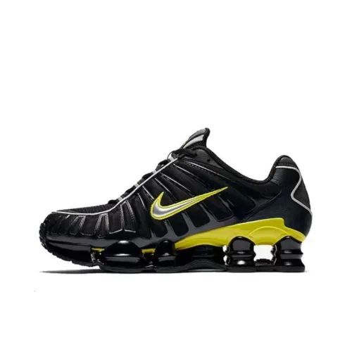 Nike Shox Tl Black Dynamic Yellow Metallic Silver