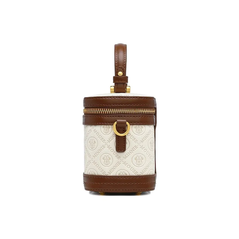 Disney Minnie Series PU Leather Handbag, Shoulder Bag Women's Khaki/Coffee-3