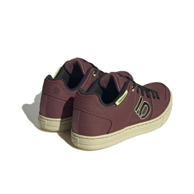 Adidas Five Ten Freerider Canvas Burgundy Core Black Pulse Lime Women's-3