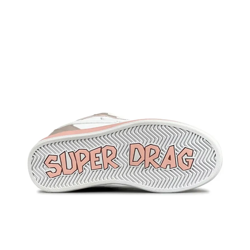 LuzaoT SUPER DRAG Lightning Puffy Shoes Low Top Skateboard Shoes Women's Dove Pink-5