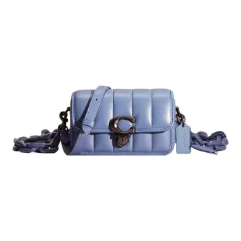 COACH Studio Nappa Leather Crossbody Bag, Shoulder Bag Women's Tin Pewter With Washed Fabric Brae