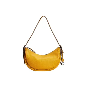 COACH Luna Soft Leather Half Moon Shoulder Bag, Handbag, Shoulder Bag Women's