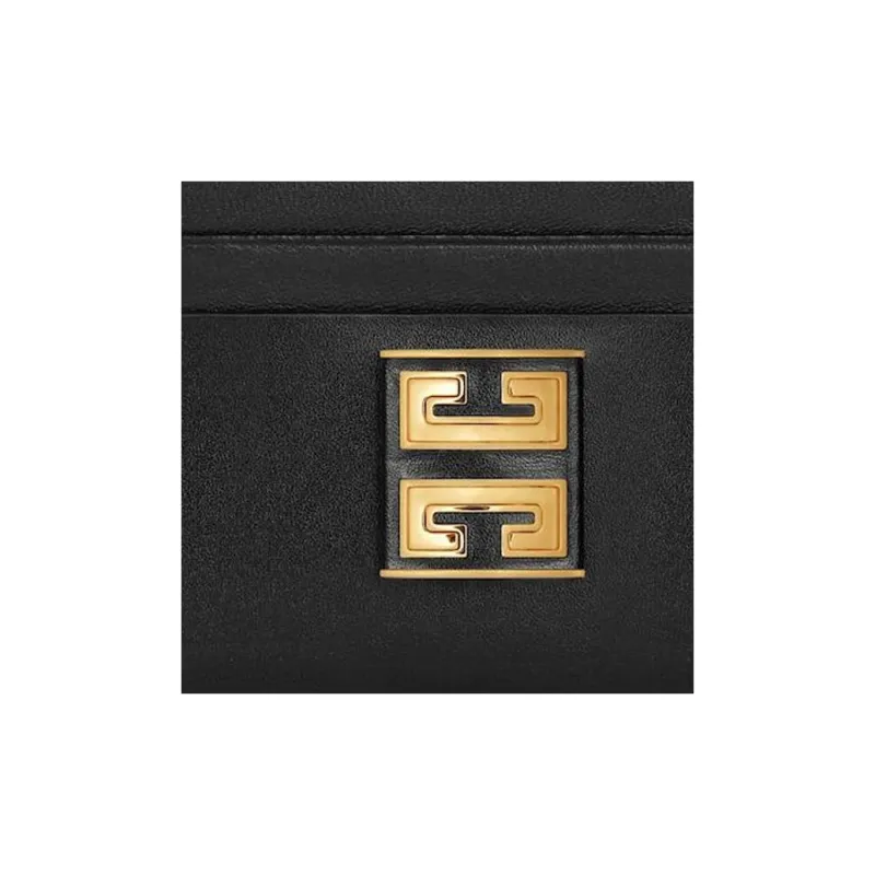 GIVENCHY 4G Calfskin Card Clip Card Holder Women's Black-2