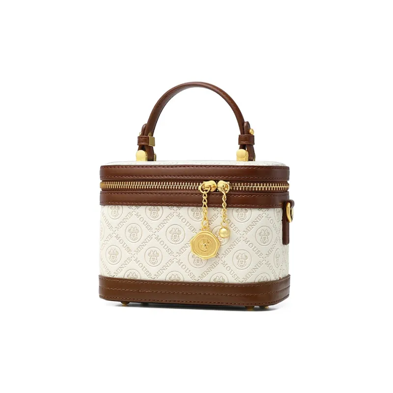 Disney Minnie Series PU Leather Handbag, Shoulder Bag Women's Khaki/Coffee-4