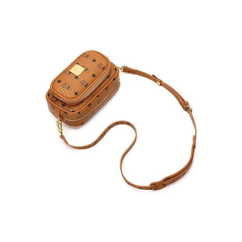 Disney Leather Boston Bag, Camera Bag, Crossbody Bag, Shoulder Bag Women's Brown-5