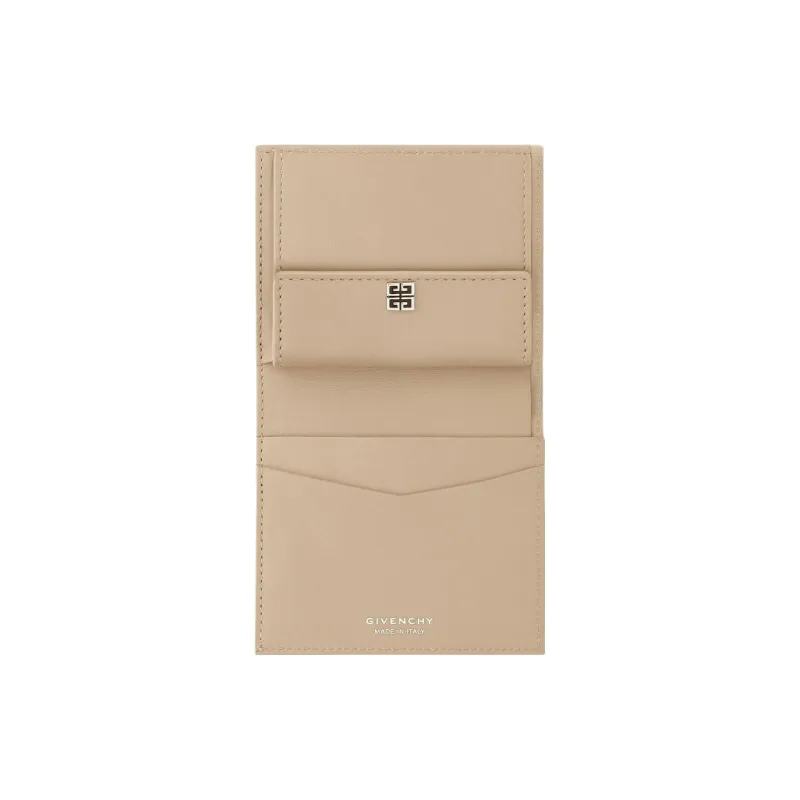 Givenchy Calfskin Card Holder Wallet Small Size Women's Dusty Gold-3