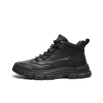 Mulinsen Work Boots Men High Top Black/Khaki
