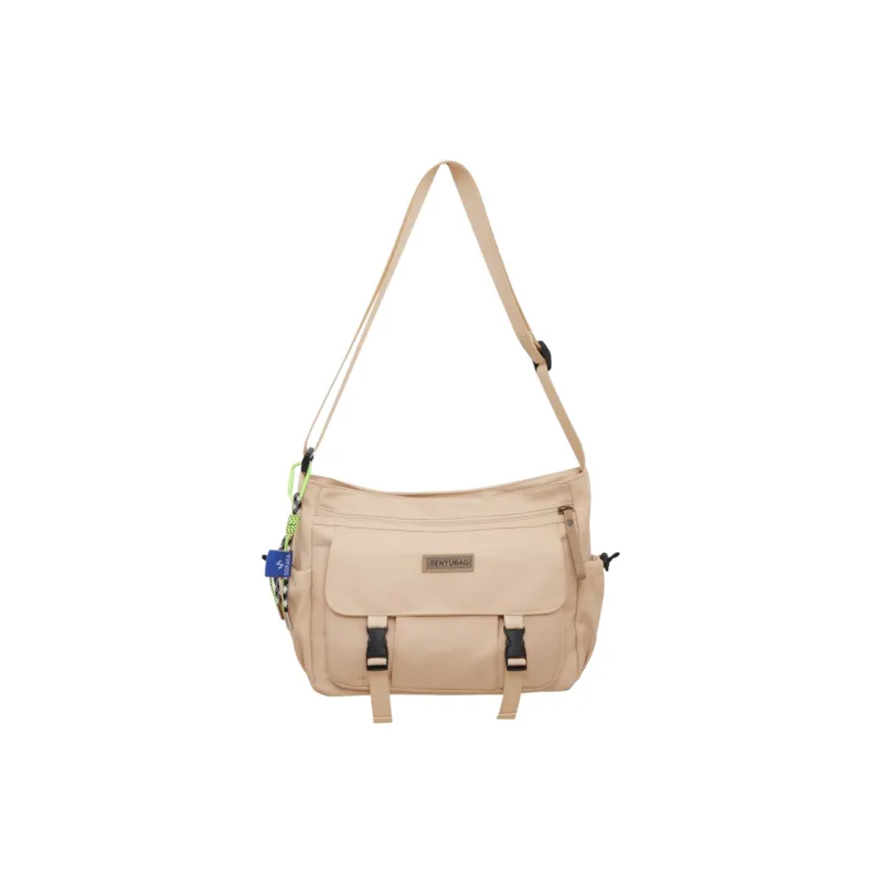 TAKI Nylon Shoulder Bag, Crossbody Bag Medium Size Unisex White/Black/Blue/Khaki/Green-12