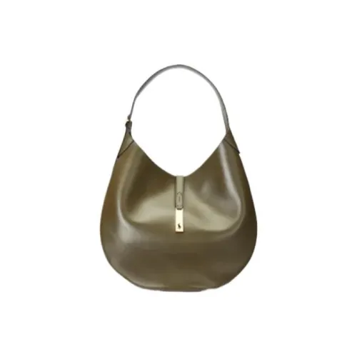 Polo Ralph Lauren Cow Leather Shoulder Bag Handbags Shoulder Bags Women's Dark Olive Green