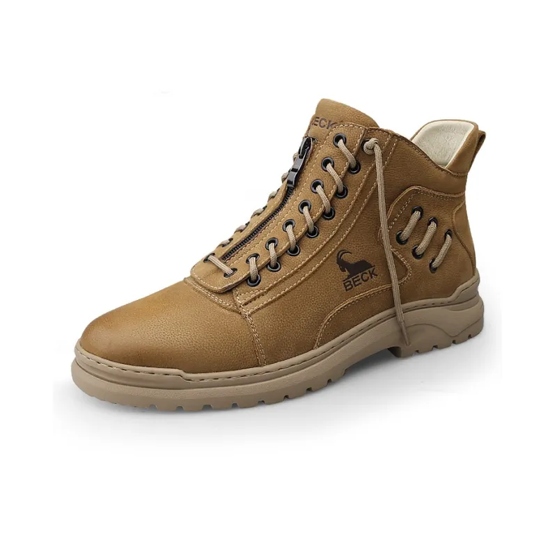 BECK Height Increasing Wear-Resistant Slip-Resistant High-Top Casual Shoes Unisex-3