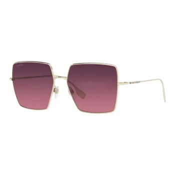 Burberry Metal Irregular Shape Sunglasses Men's Gold