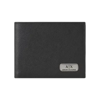ARMANI EXCHANGE Cow Leather Wallet Men's Black