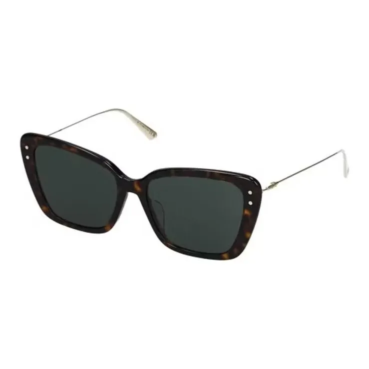 DIOR Irregular Shape Sunglasses Women's Brown-0