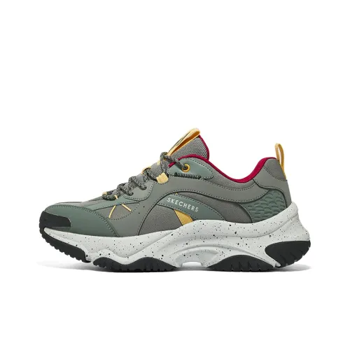 Skechers Street Cushioned Wear-Resistant Breathable Lightweight Low-Top Casual Shoes Men's Gray Green