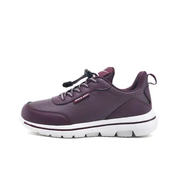 Binary Cushioning Height Increasing Lightweight Slip Resistant Low Top Casual Shoes Women's Burgundy
