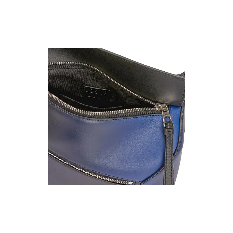 LOEWE Puzzle Silk Cow Leather Fanny Pack Small Size Men's Marine Blue-4