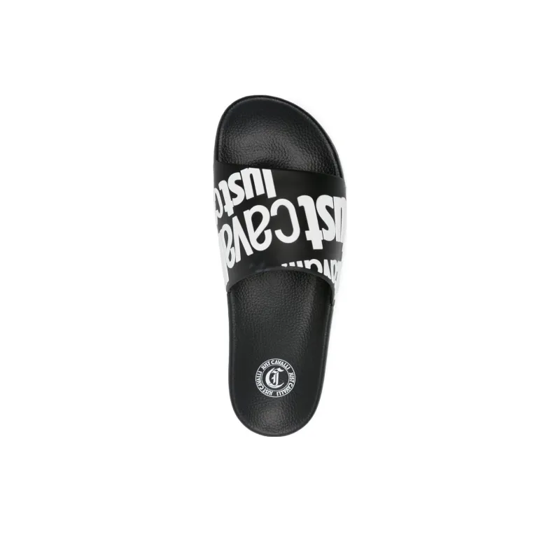 Just Cavalli Logo-embossed Slides-4