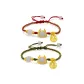 Cute Dragon Fu Pendant Bracelet (Red Gold+Green Gold)