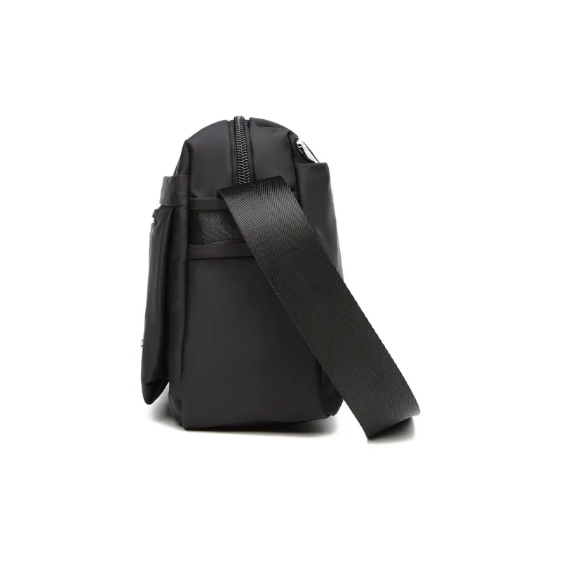Crocodile Fabric Crossbody Bag Small Square Bag Fabric Bag Shoulder Bag Regular Men's Black-2