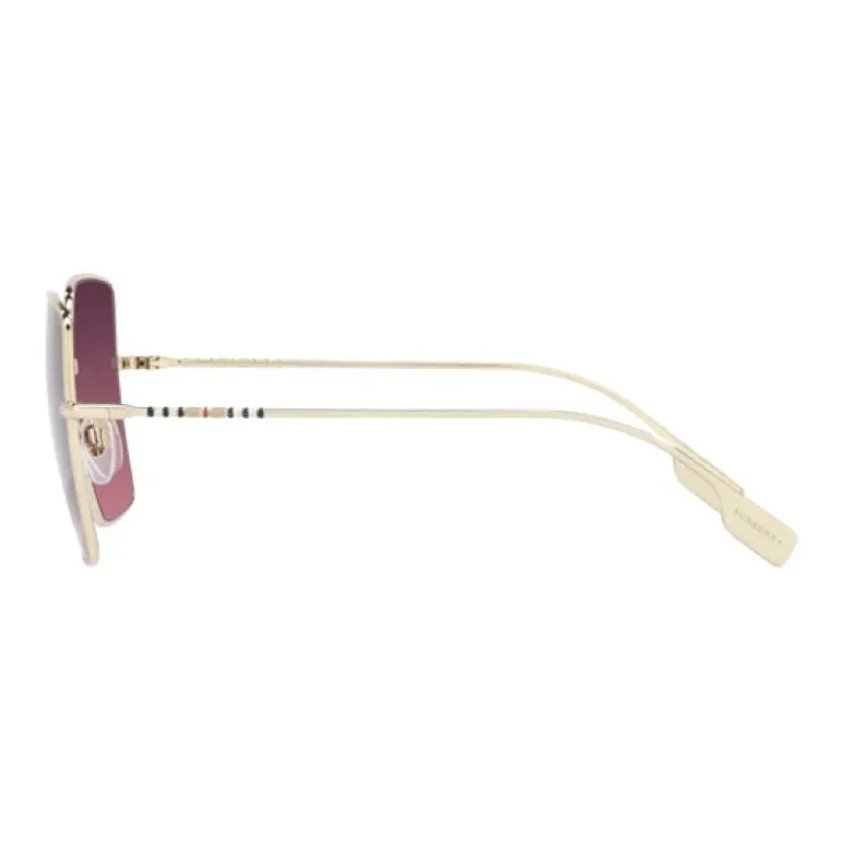 Burberry Metal Irregular Shape Sunglasses Men's Gold-5
