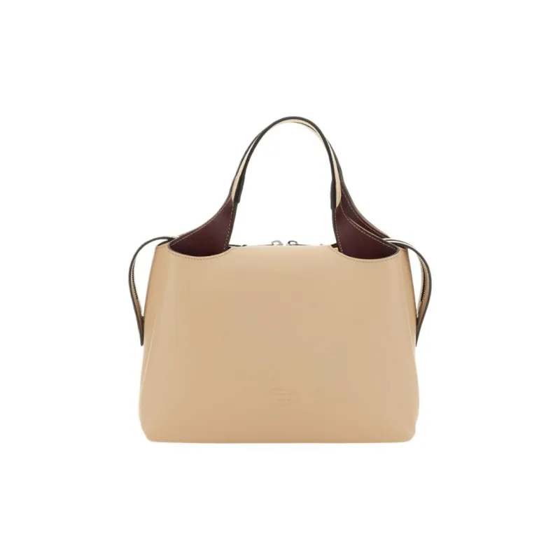 TOD'S Boston Logo Detailed Medium Tote Bag-2