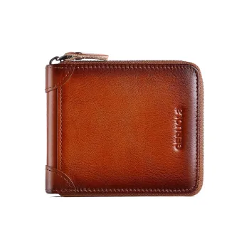 Gorora Cow Leather Wallet Extra Small Men's Yellow Brown
