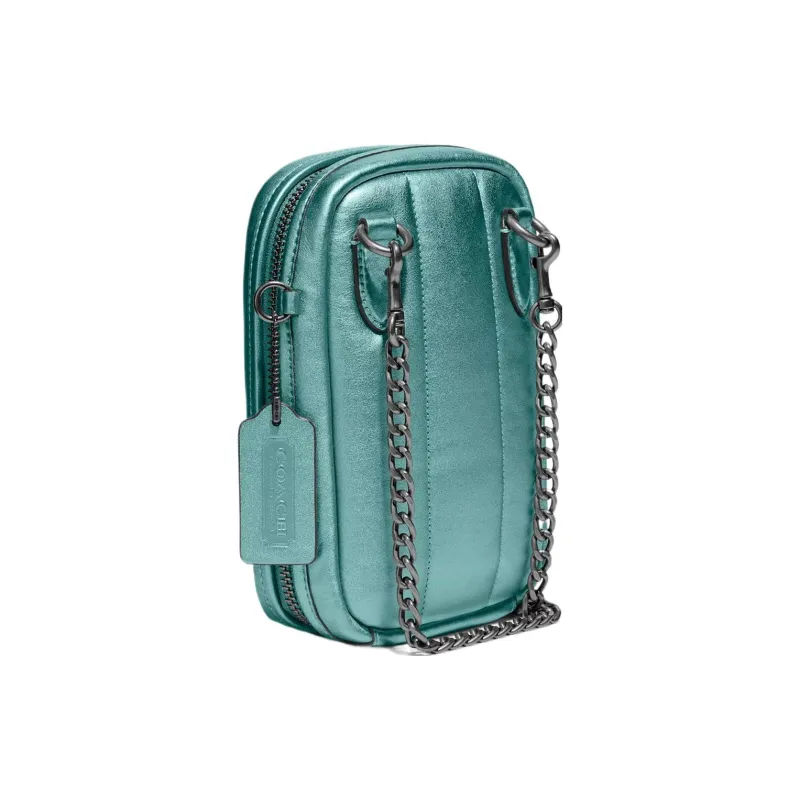 COACH Calfskin Camera Bag Shoulder Bag Crossbody Bag Mini Women's Dark Green-1
