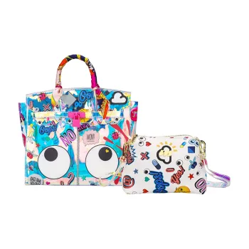 MQ PVC Tote Bag Crossbody Bag Shoulder Bag Combo Bag Handbag Large Size Women's Iridescent