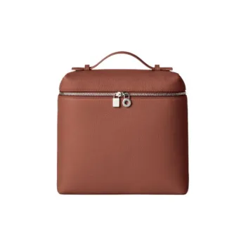 Loro Piana ExtraPocket Leather Tofu Bag Backpack Regular Women's Tan