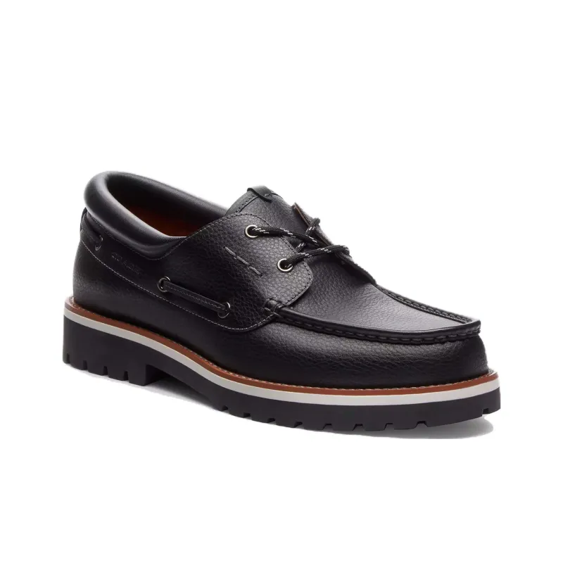 COACH Boat Shoes Men Black-2