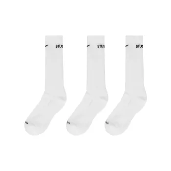 Nike x STÜSSY Stussy Mid Calf Socks Unisex 3 Pack White
