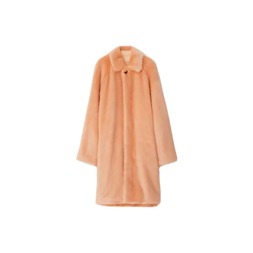 Burberry Velvet Jackets Women's Peach Pink