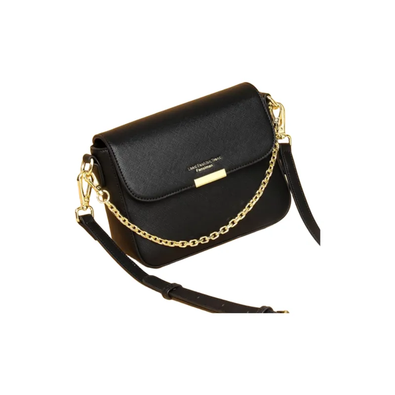 Versman Pu Small Square Bag, Shoulder Bag, Crossbody Bag, Handbag Tubas Women's Classic Black-4