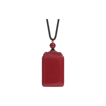Baozhi Reconstructed Cinnabar Jade Pendants Unisex