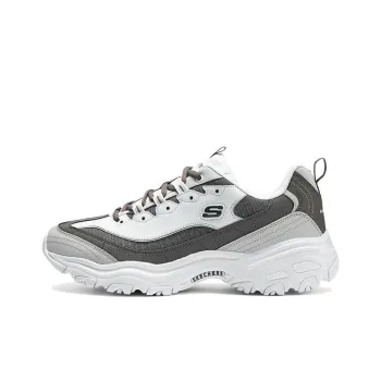 Skechers D'LITES 1.0 Wear resistant And Lightweight Low Top Casual Shoes Men's White Black