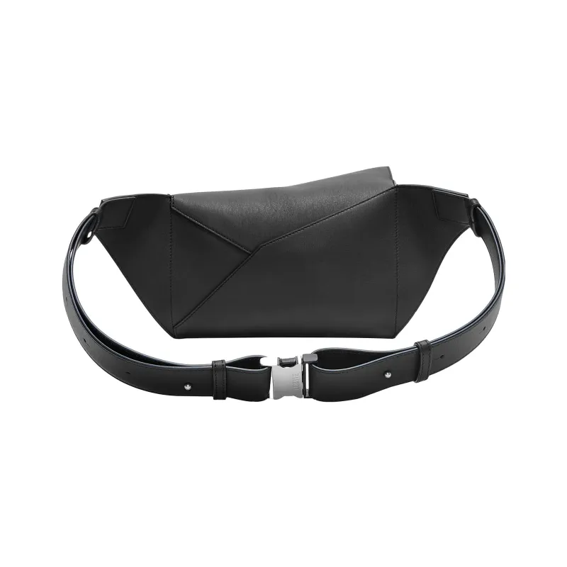 LOEWE Puzzle Cow Leather Fanny Pack Small Size Women's Black-3