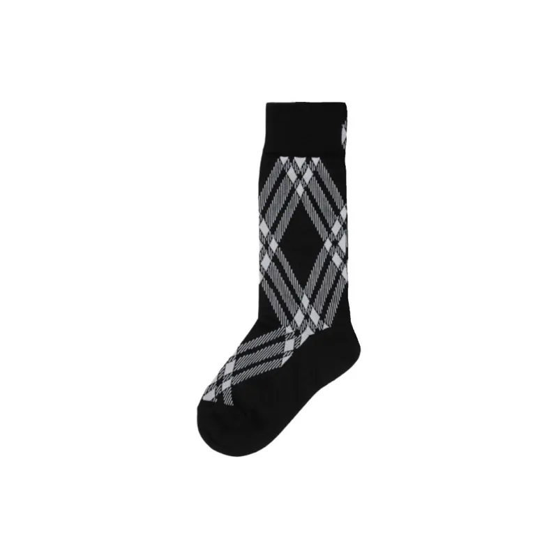 Burberry Knee-High Socks Men's 1 Pack Black-1