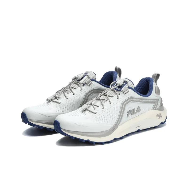 FILA 3A LYNX ATR Abrasion Resistant Low Top Running Shoes Men's White Blue-2