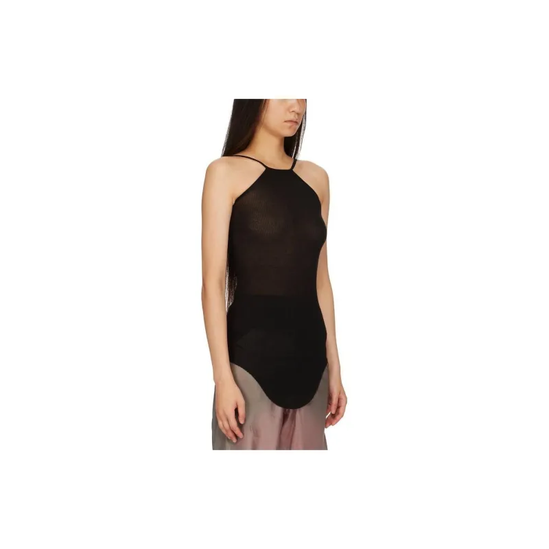 RICK OWENS Scorpio Ribbed Knitted Sleeveless Tank Top-2